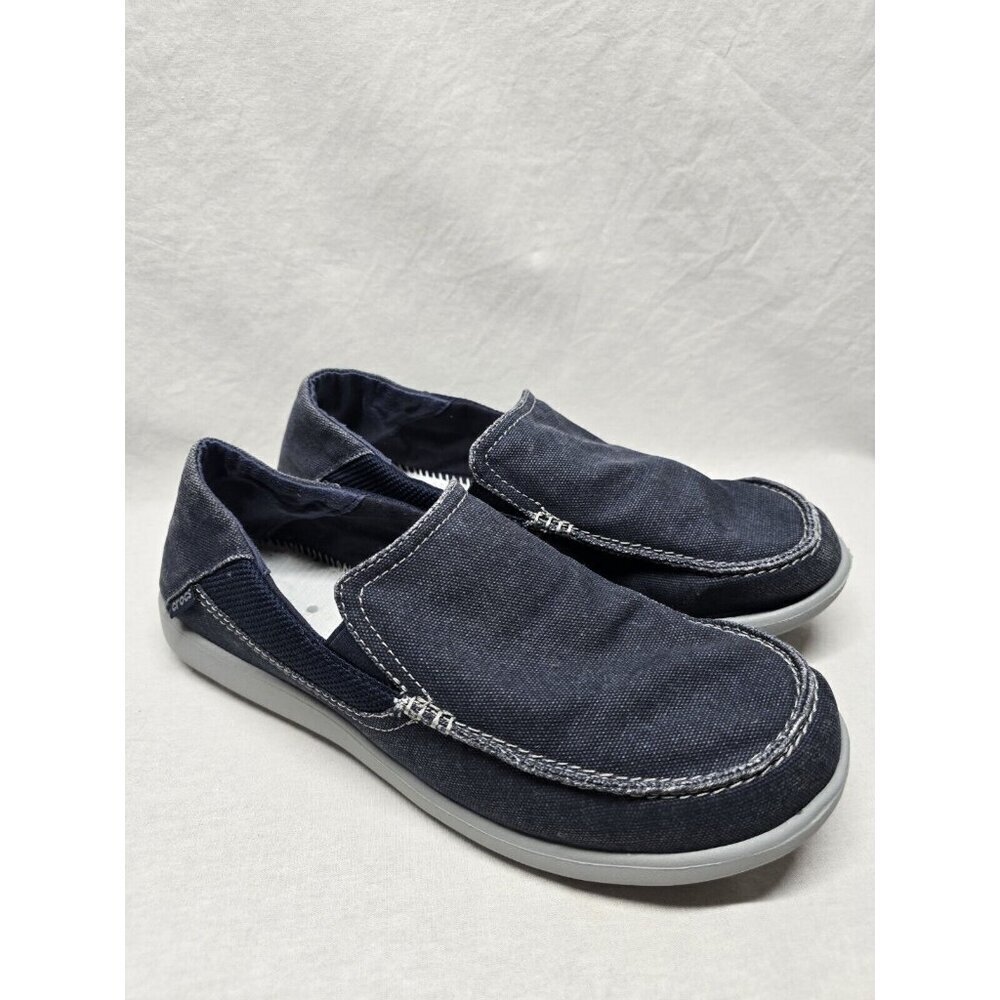 CROCS men’s size 9 Santa Cruz 2 Luxe charcoal light grey- No Insoles